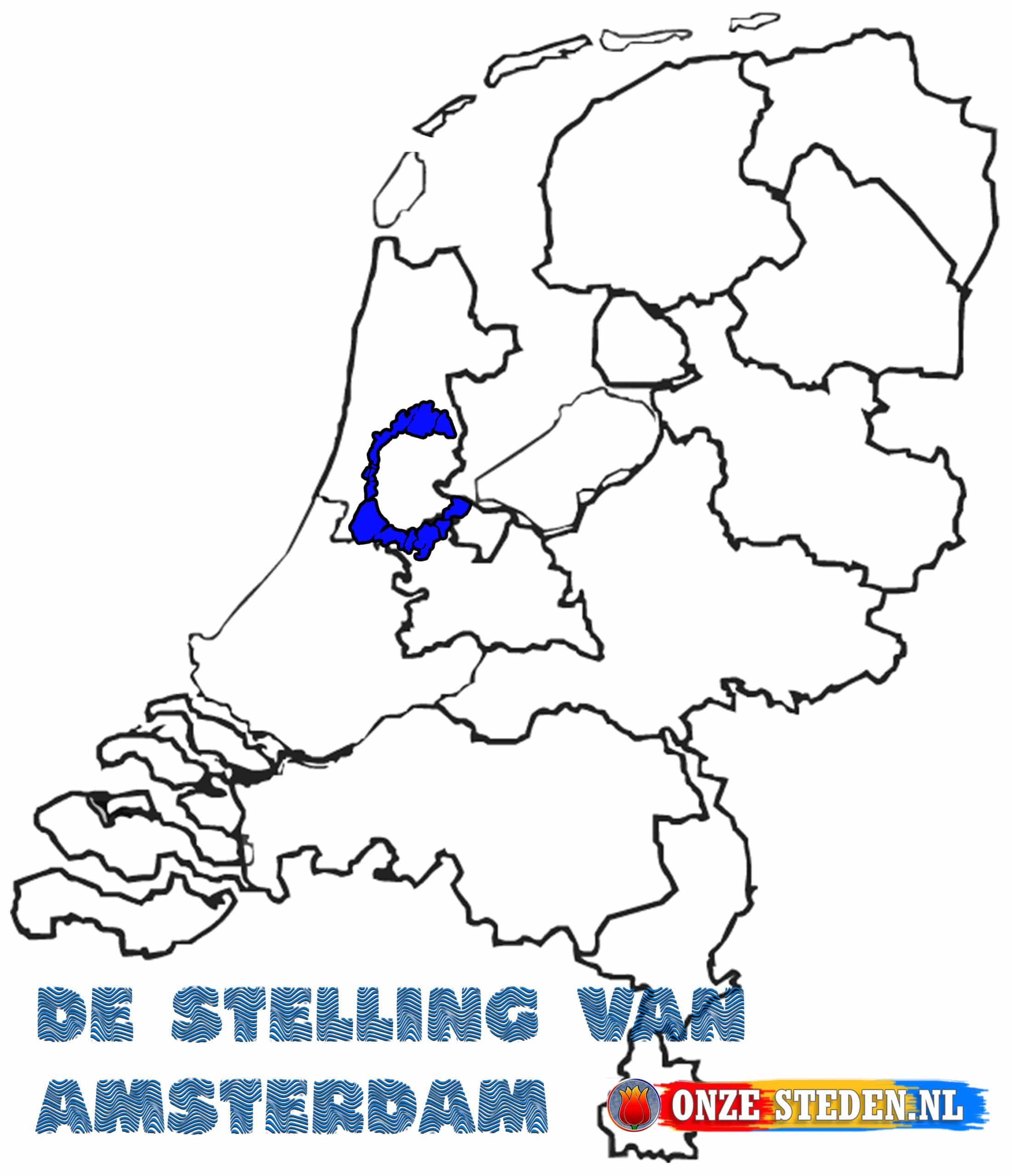 La posición de Amsterdam en el mapa